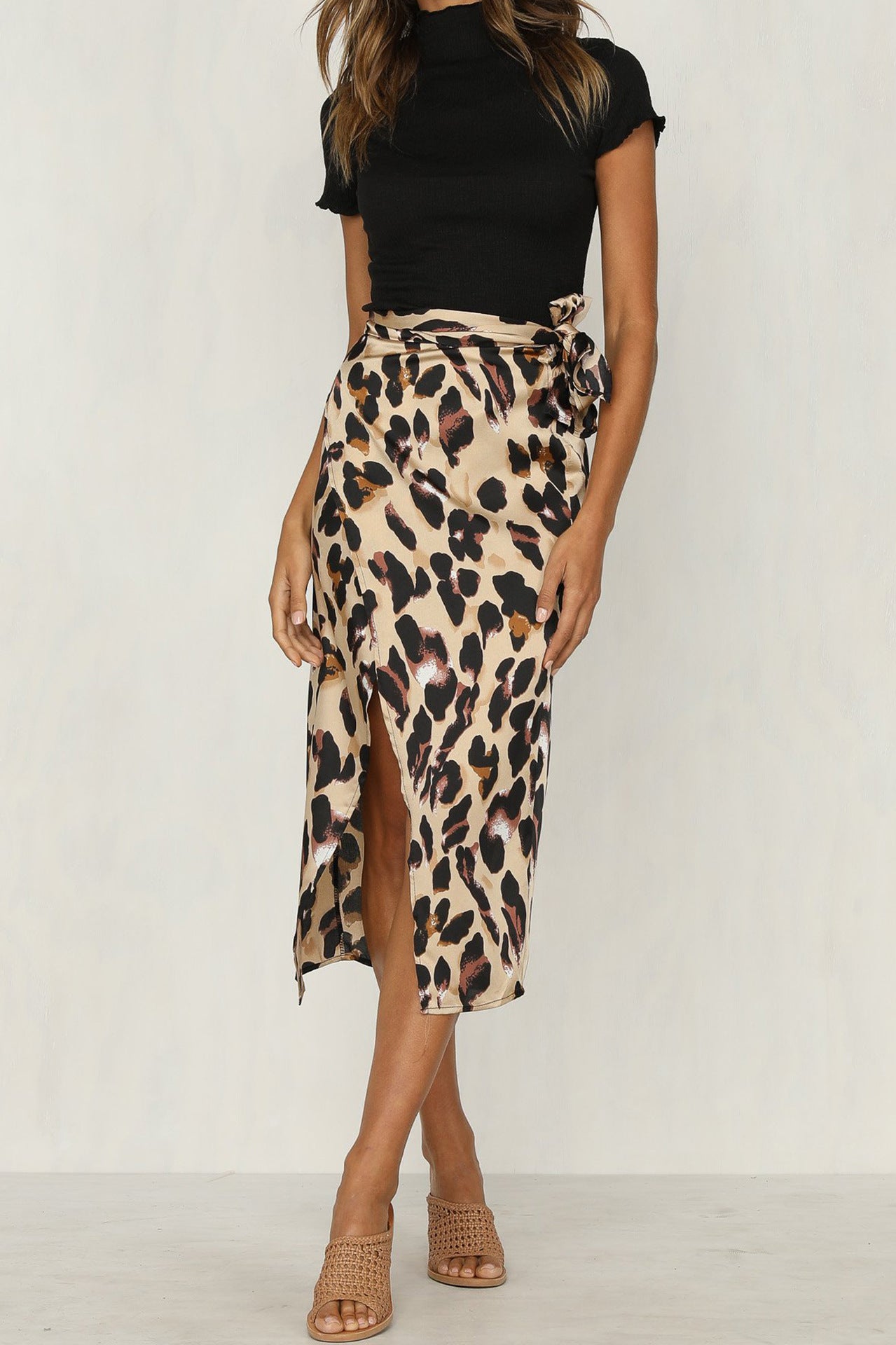 Bandage Long Skirts, Slit Bandage Skirt, Streetwear