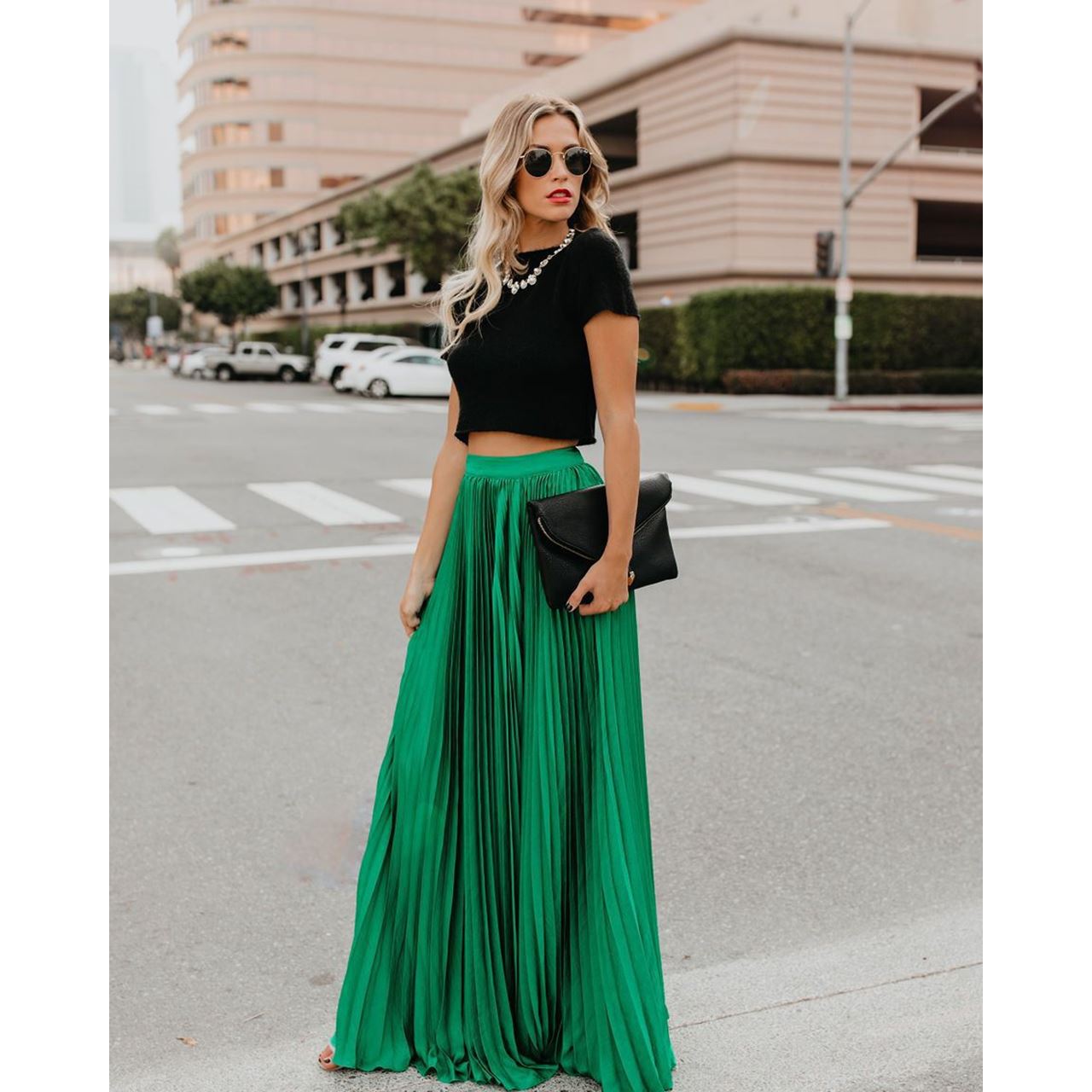 Women's Fashion Casual Skirt, Girls' High-Waist Long Skirts
