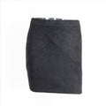 Women's Leather Suede Pencil Skirt Bodycon Short Skirts