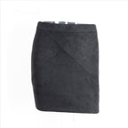 Women's Leather Suede Pencil Skirt Bodycon Short Skirts