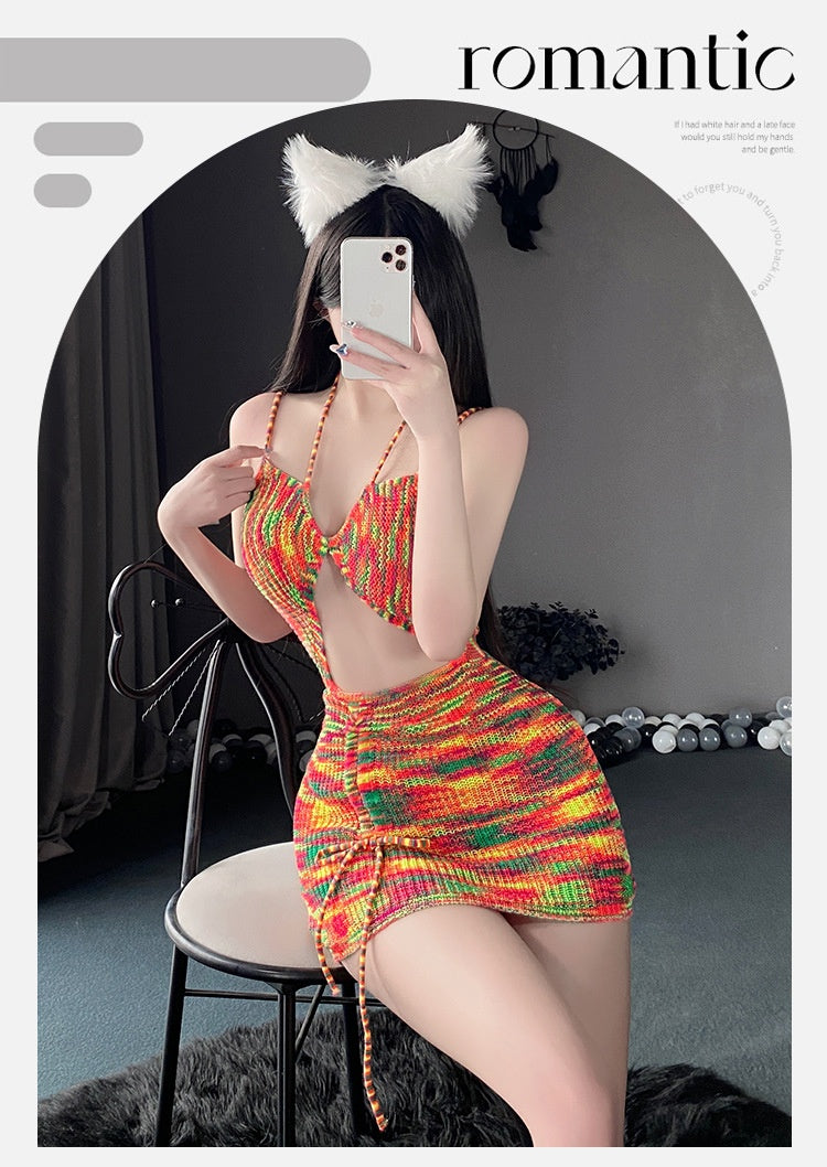 Women's Backless Sweater Pajama Skirts