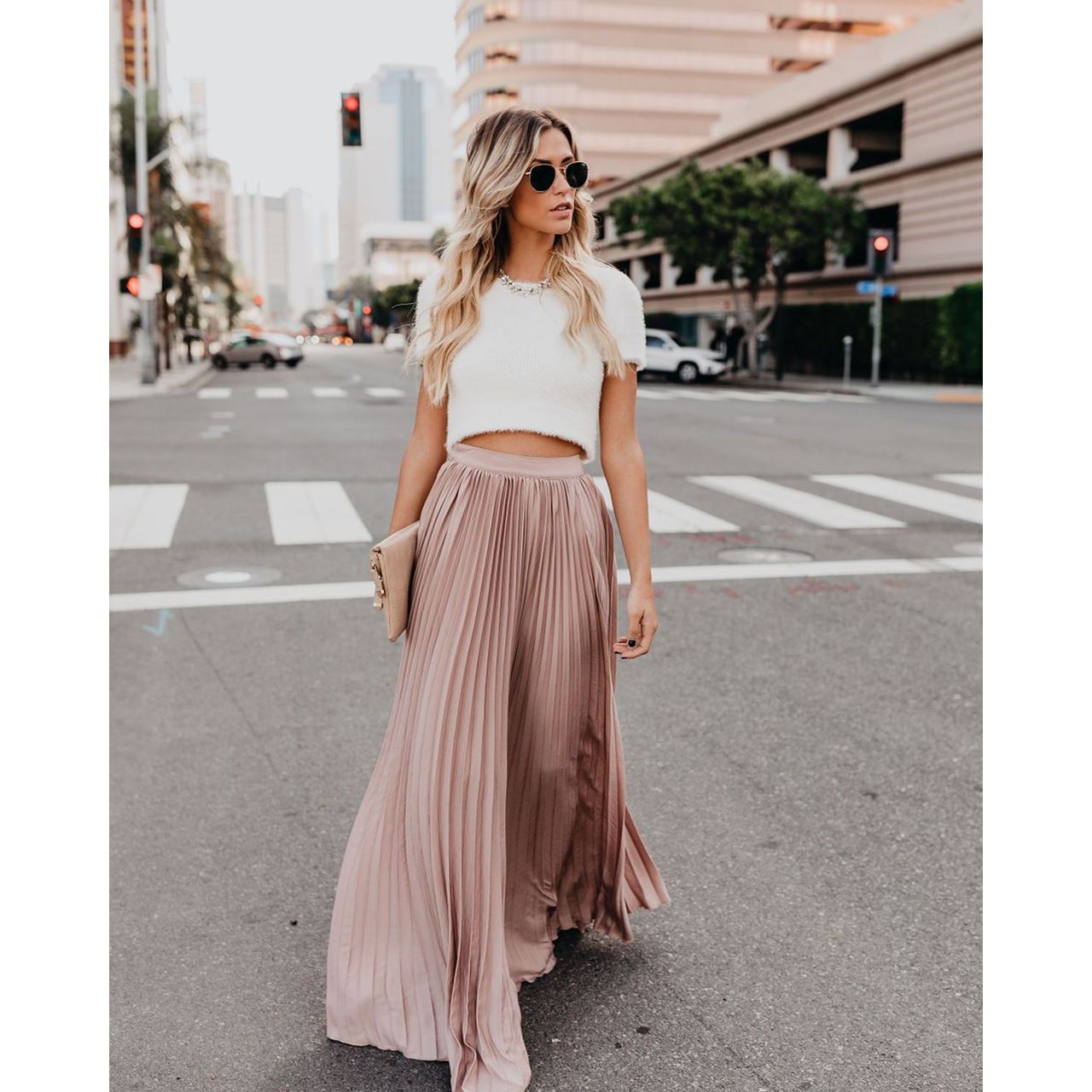 Women's Fashion Casual Skirt, Girls' High-Waist Long Skirts