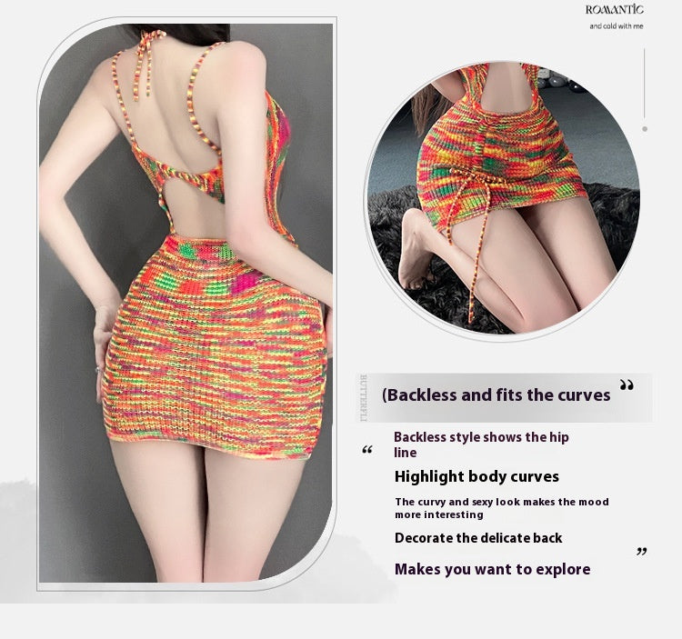 Women's Backless Sweater Pajama Skirts