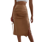 Ladies' Skirts Women's Dresses Crisscross Drawstring Hips