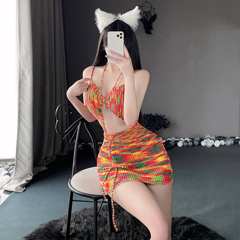 Women's Backless Sweater Pajama Skirts