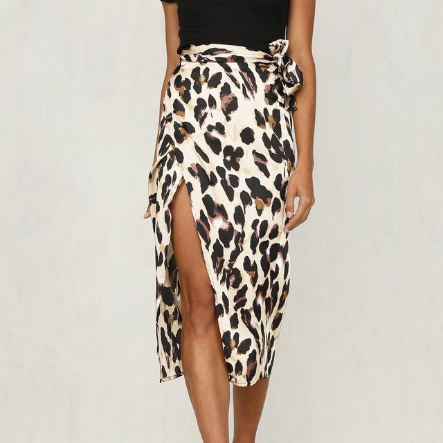 Bandage Long Skirts, Slit Bandage Skirt, Streetwear