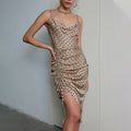 High-Waisted Slim Skirts With Gold Straps